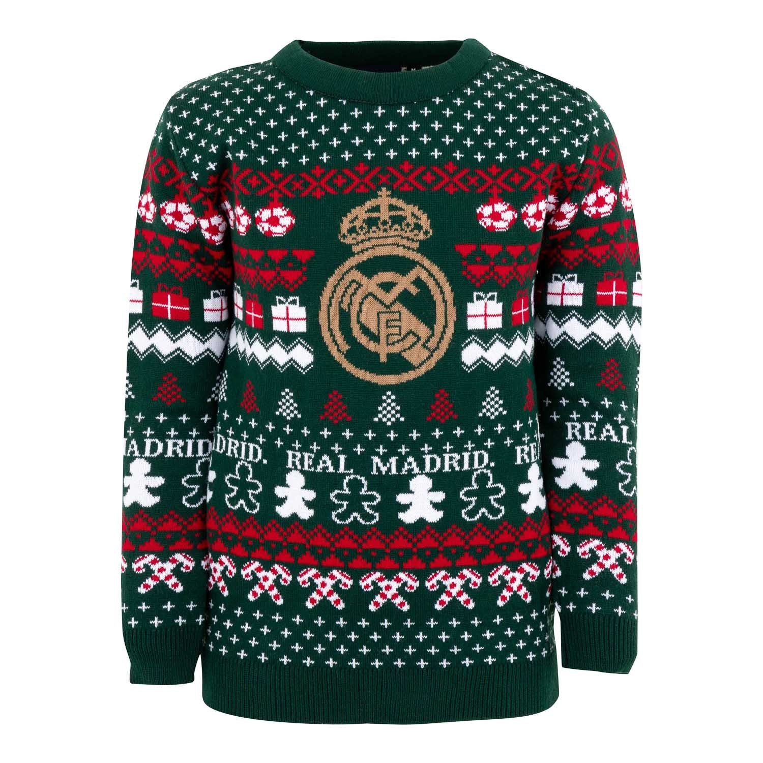 Jersey Navideño Niño Escudo Verde/Multicolor