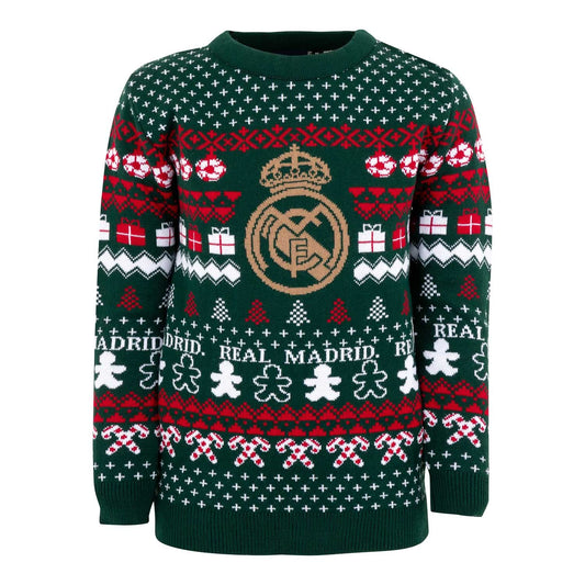Jersey Navideño Niño Escudo Verde/Multicolor