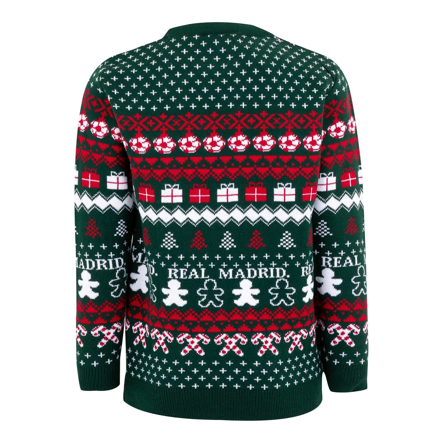 Jersey Navideño Niño Escudo Verde/Multicolor