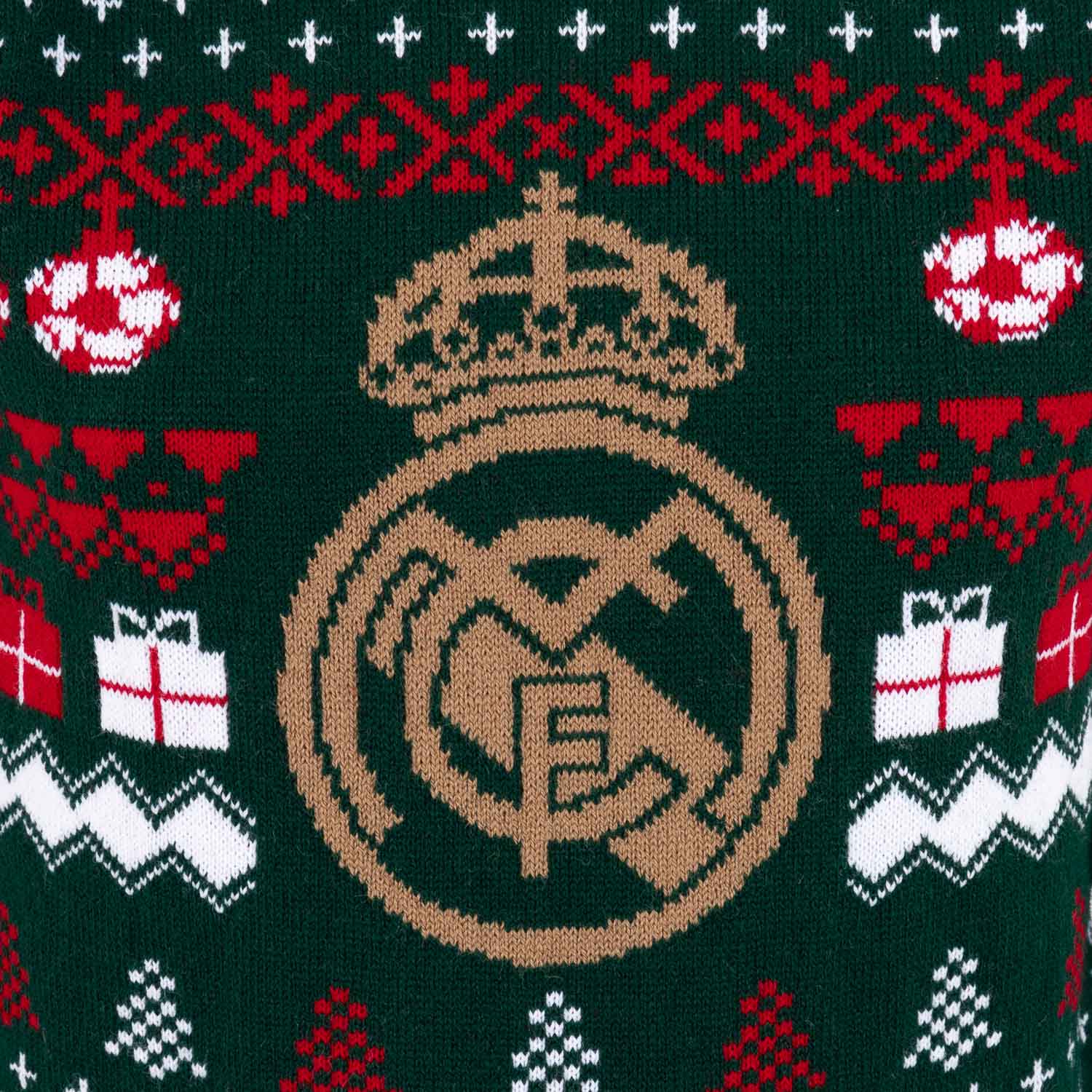 Jersey Navideño Niño Escudo Verde/Multicolor