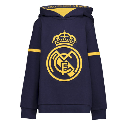 Sudadera Capucha Niños Kids on Tour Real Madrid Escudo en Relieve
