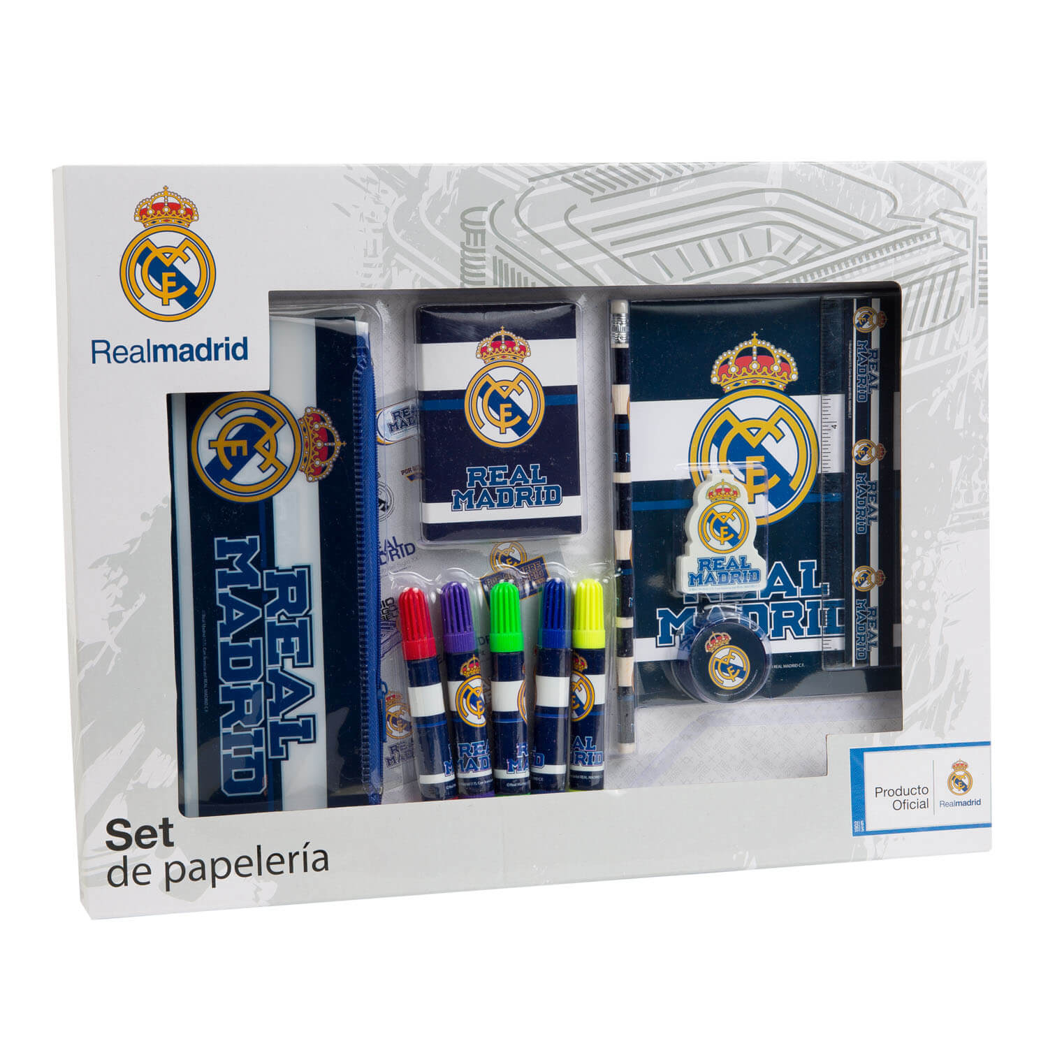 Set Papelería 20 Piezas Real Madrid