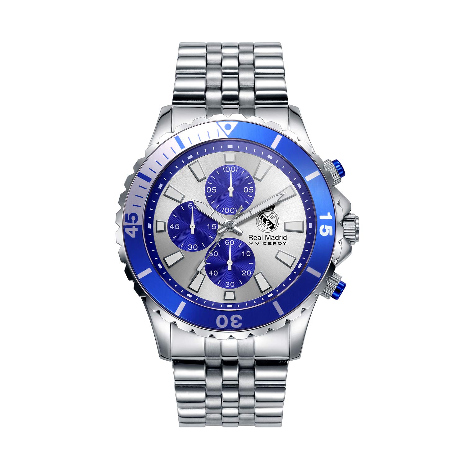 Reloj Viceroy Crono Correa Acero Metal/Azul Real Madrid