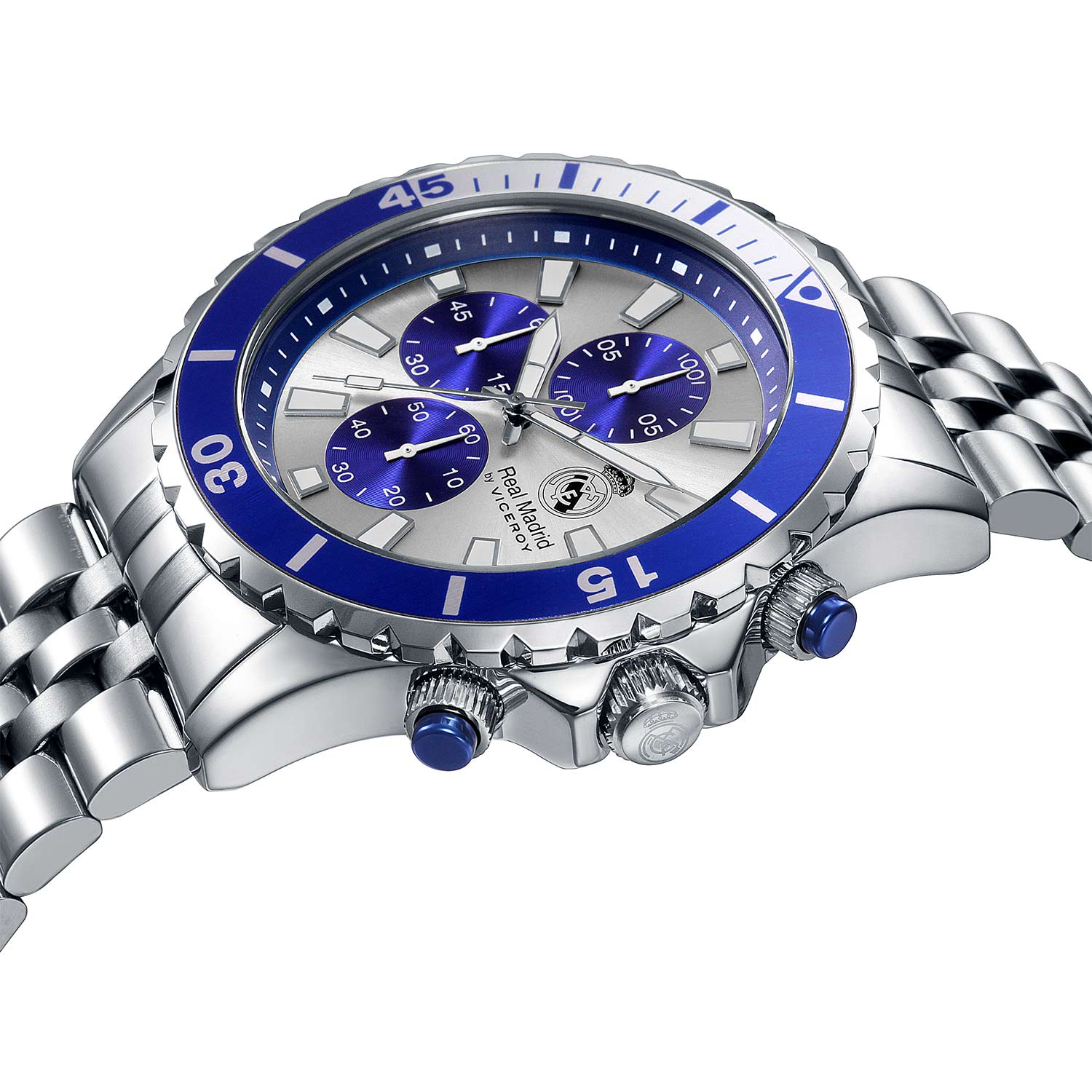 Reloj Viceroy Crono Correa Acero Metal/Azul Real Madrid