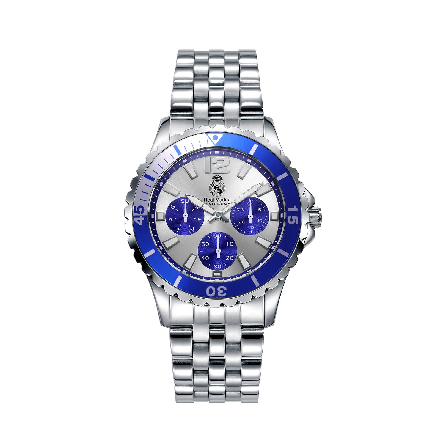 Reloj Viceroy Niño Crono Correa Acero Metal/Azul Real Madrid