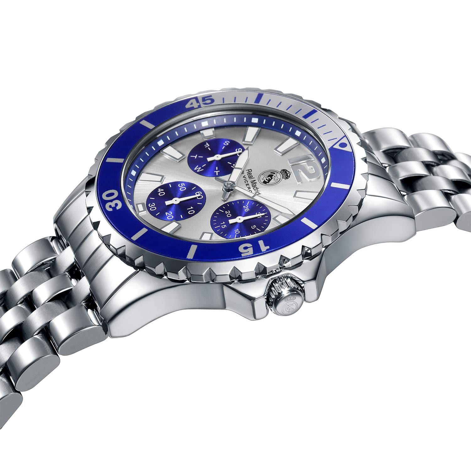 Reloj Viceroy Niño Crono Correa Acero Metal/Azul Real Madrid