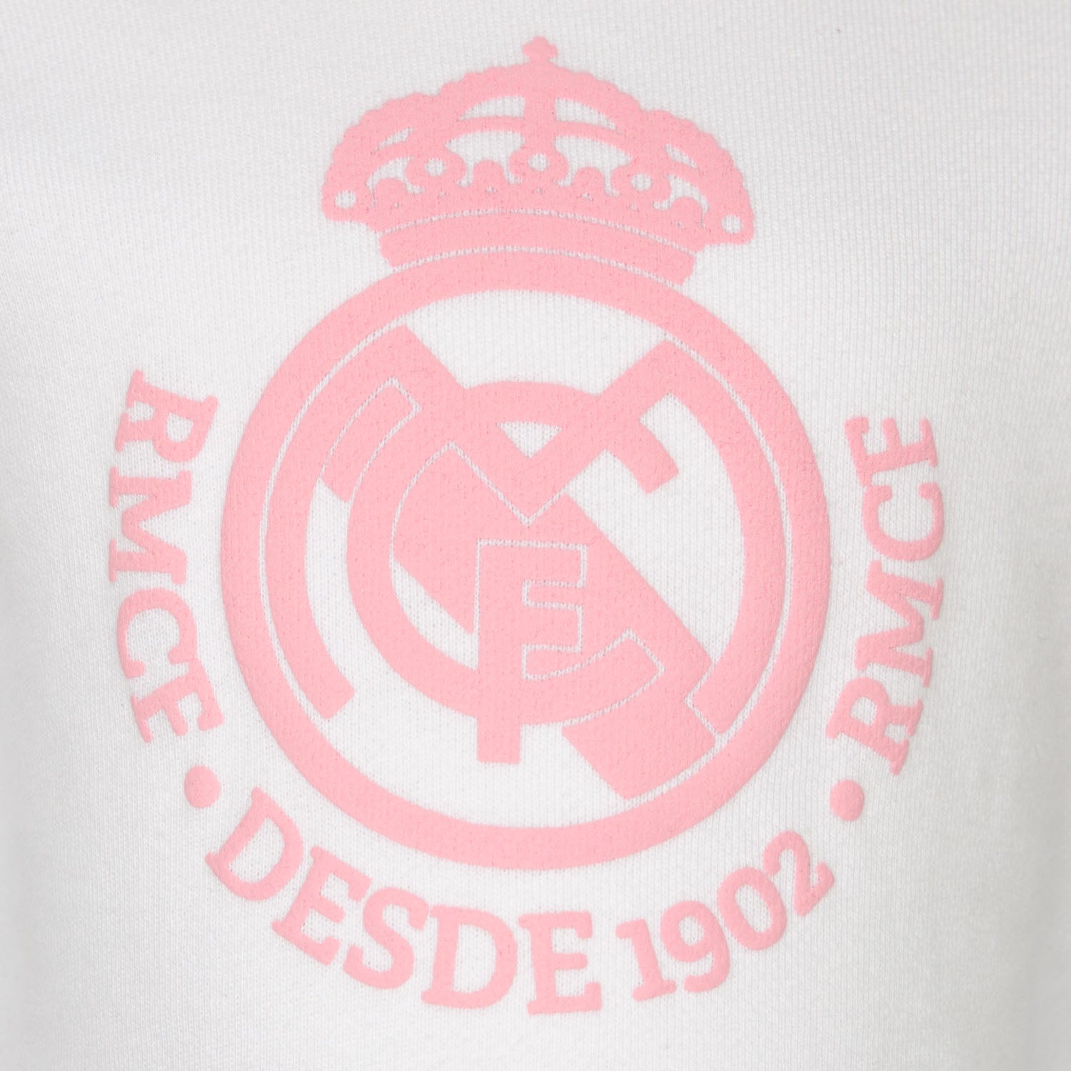 Sudadera Escudo Blanca/Rosa Infantil Real Madrid