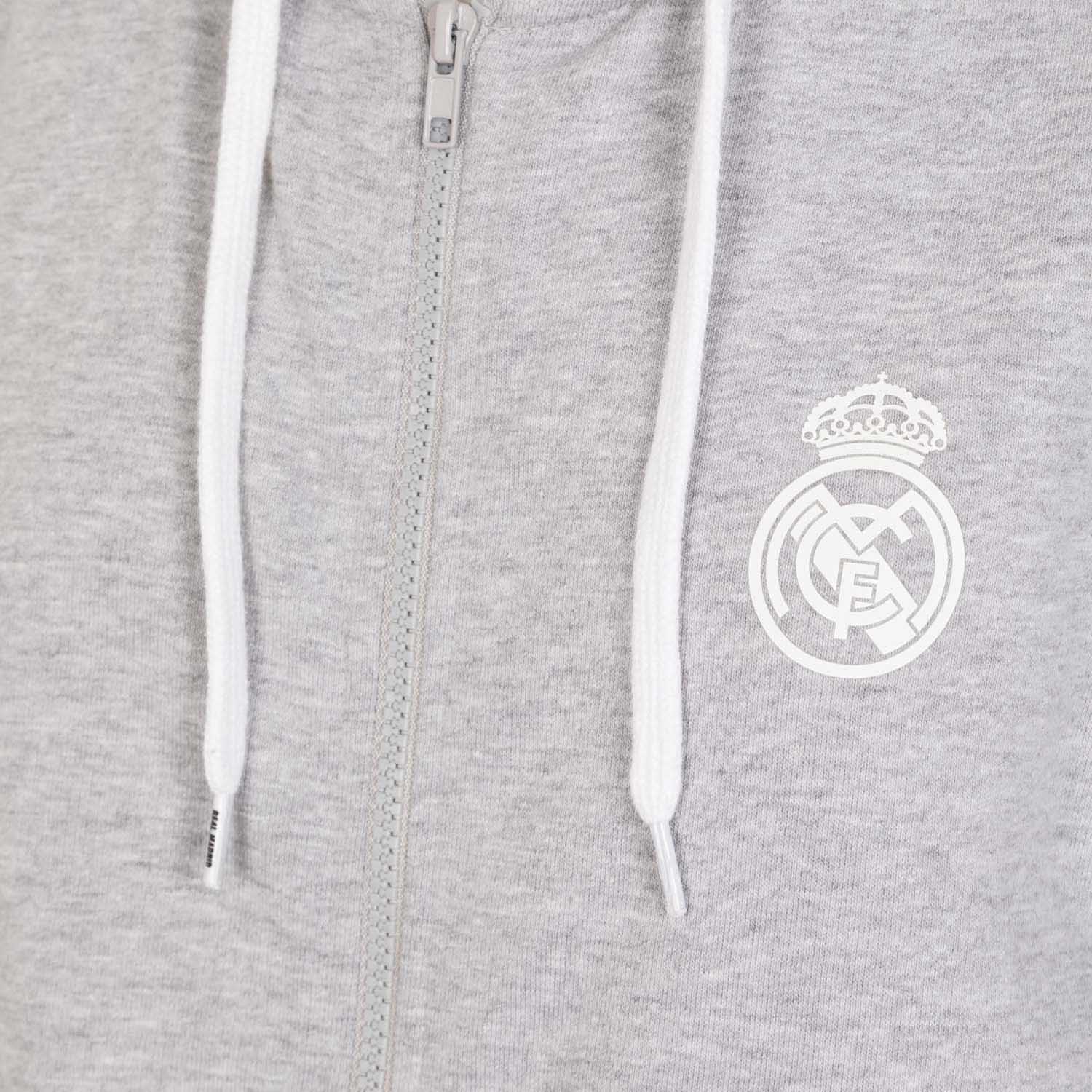 Chaqueta Capucha Mujer Essentials Gris Claro