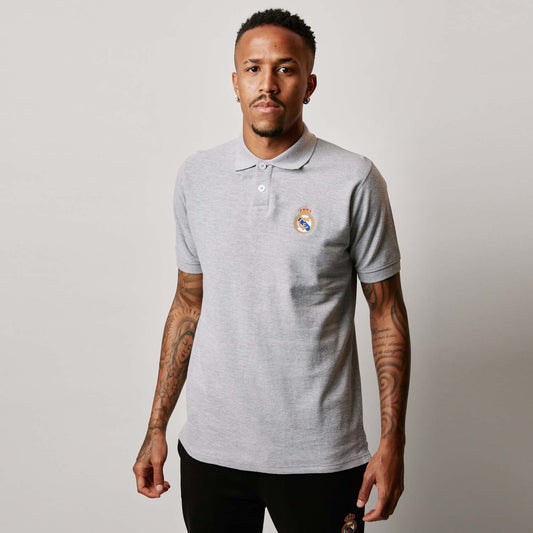 Polo Gris Claro Hombre Escudo Color Essentials