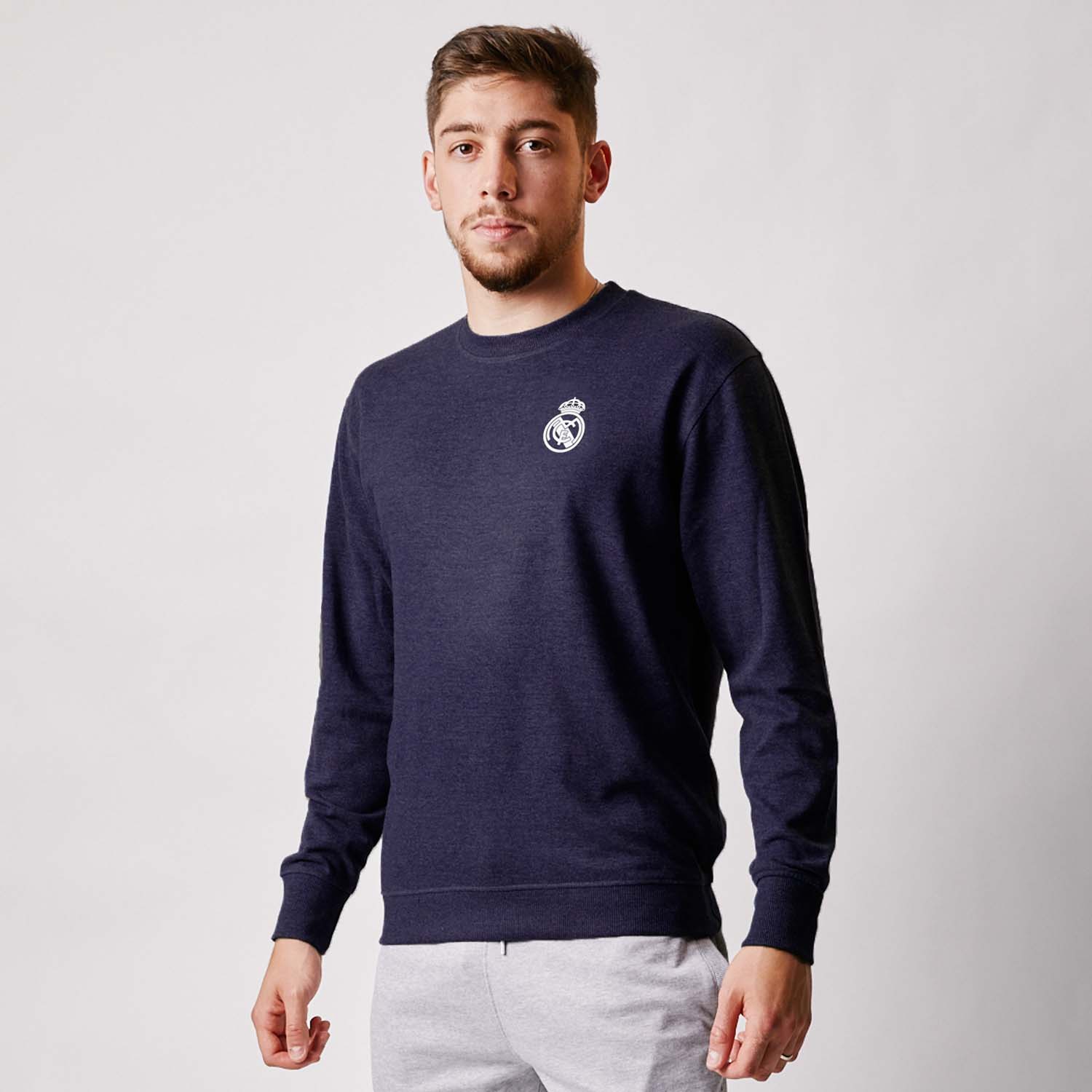 Sudadera Azul Marino Hombre Escudo Monocolor Essentials